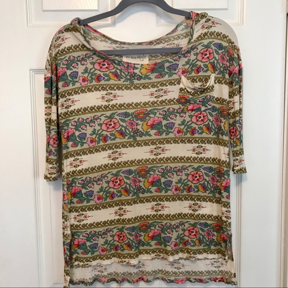 NWOT Free People We The Free Colorful T-Shirt